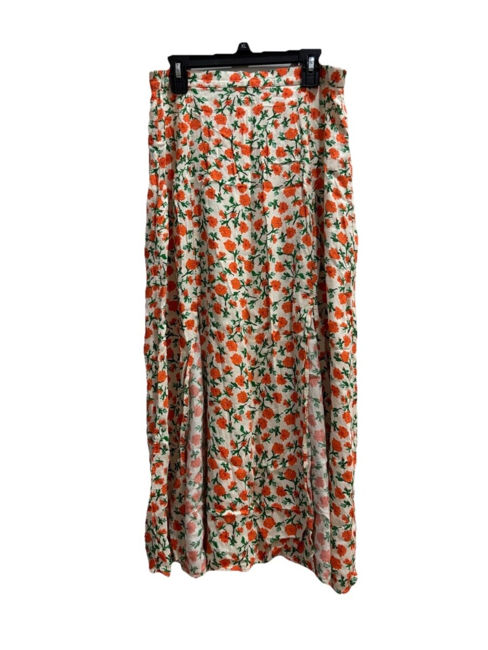 Top shelf Skirt Size 6 Orange Flowers Slits